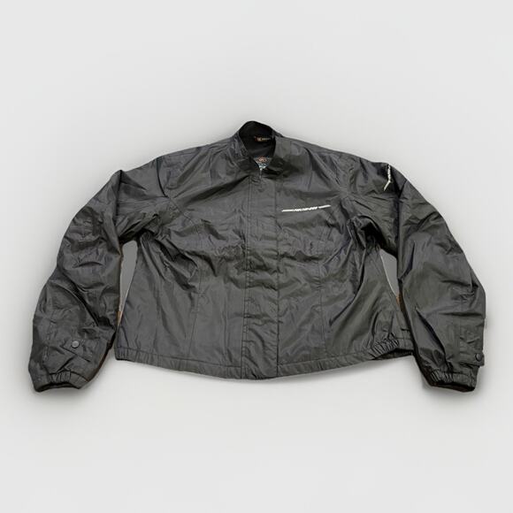 Fieldsheer FS Motorcycle Womens Black Full Zip Windbreaker Lined Jacket Size 10 - Picture 1 of 10